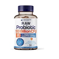Wholesome Wellness Raw Probiotic 100 Billion CFU 30 Cápsulas Vegetales